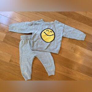 Baby Gap Smiley Face Sweater and Pants Set